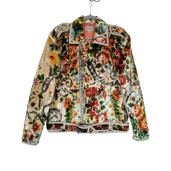 Mia Vesper Obscura Hallowed Tapestry Moto Jacket Nappa Leather Size M Unisex - Picture 1 of 12